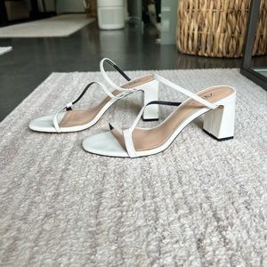 Zara white heeled sandals